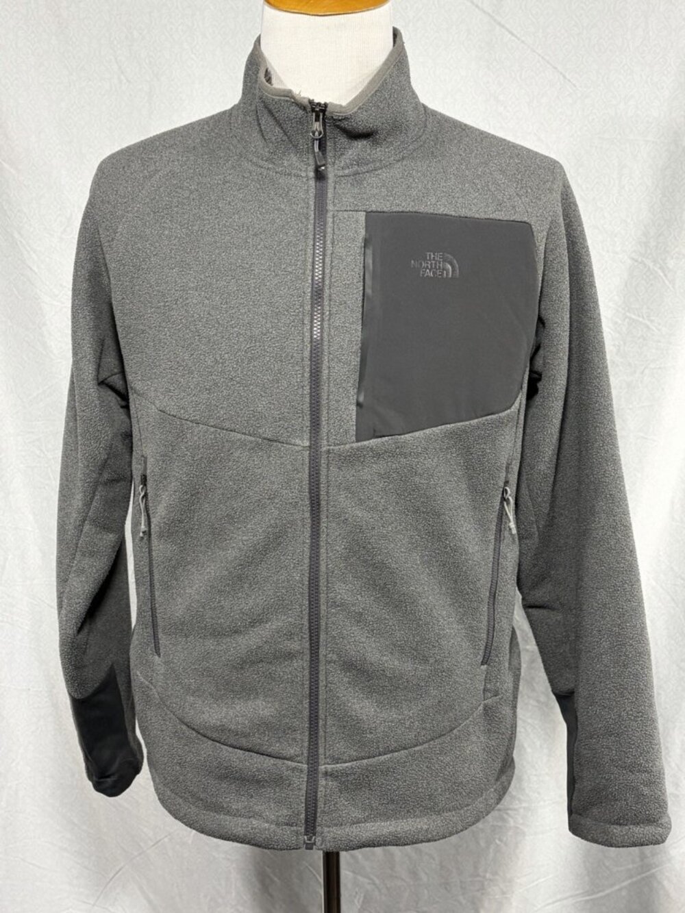 The North Face Jacket Mens XL Chimborazo Full Zip Gray Fleece Lined Outdoor